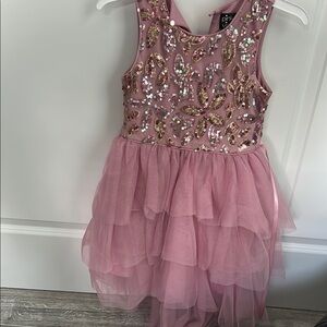 Chic Kids Pink and Gold Formal Dress